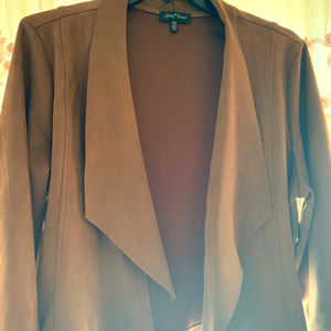 Slinky Brand Faux Suede Jacket-Size 2X